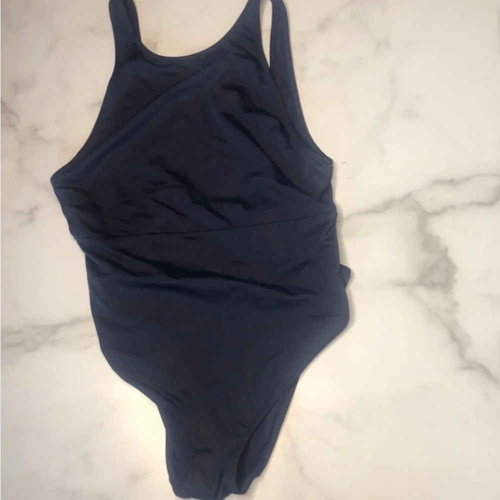 Lively,This Suit Slides On Like Butter,Open Squared Back,Navy, Ex.Conf,Sixe XS